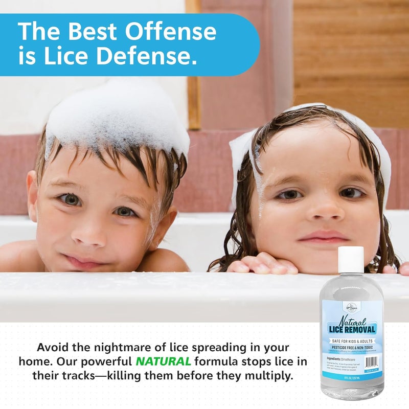 33RD PARALLEL SOAP CO. Safe Natural Lice Treatment for Kids & Adults w/ Lice Comb | Gentle, Non-Irritating Lice Shampoo That Kills Eggs and Lice on All Hair Types | Dimethicone Safely Suffocates | 32oz Treats 3-5 People - Image 4